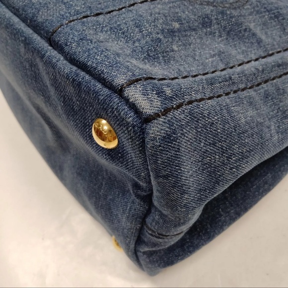 Prada Tote Bag  Blue Denim - Picture 5 of 12